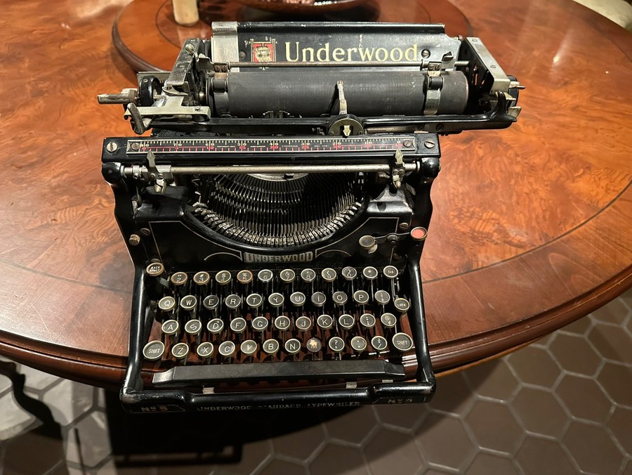 A 1915 Underwood typewriter that belonged to my dad