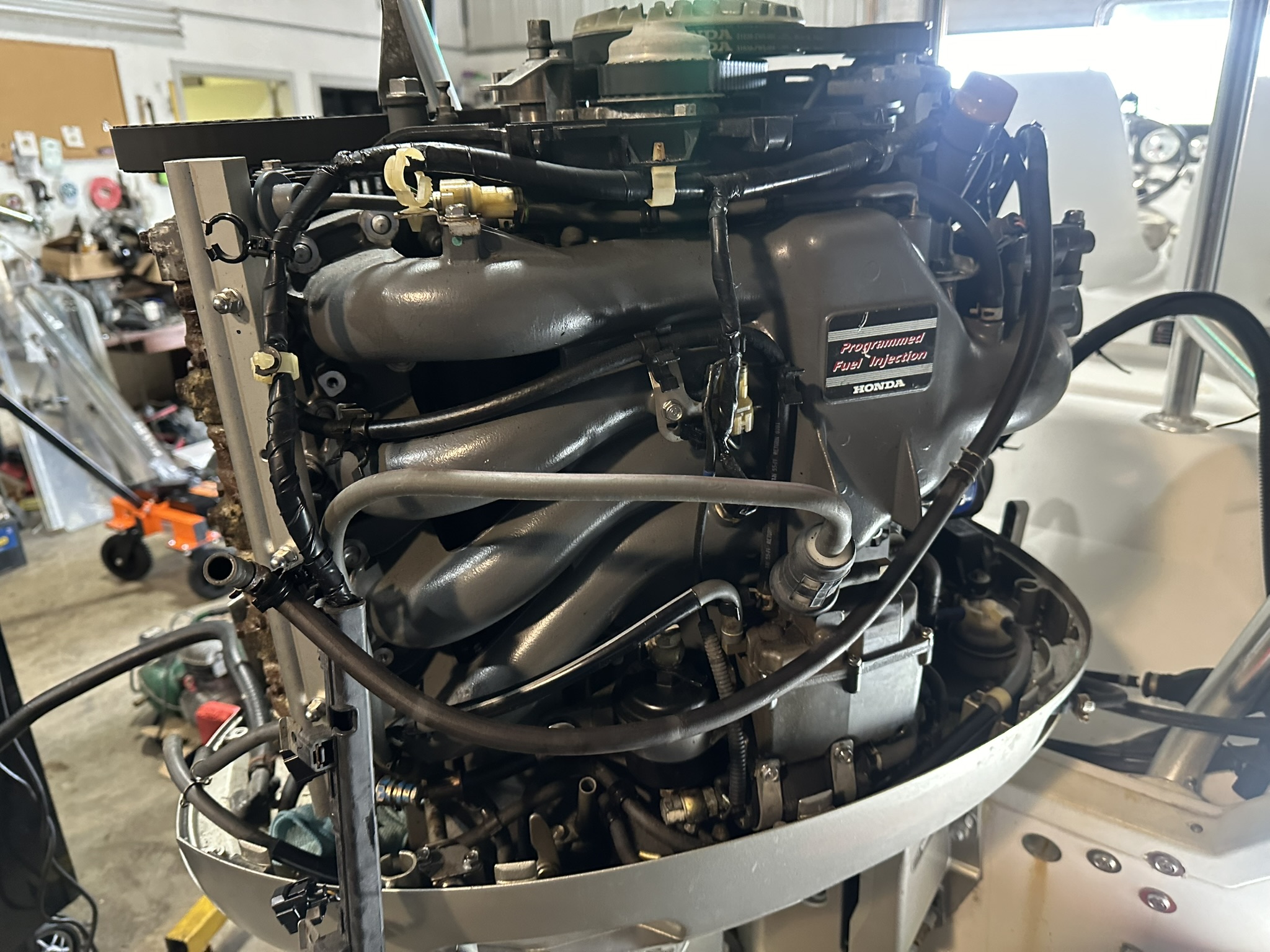 The Honda BF130 opened up during the head gasket repair